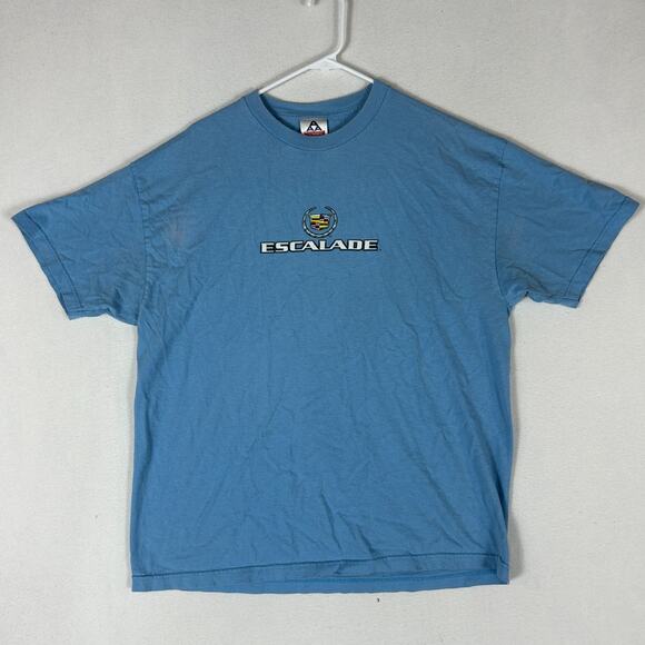 VTG Alstyle Apparel & Activewear T-Shirt Mens XL Blue Cadillac Escalade Graphic - Picture 1 of 10